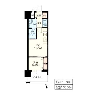 リッツ新大阪プレミアムの間取り図