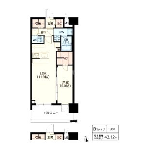 リッツ新大阪プレミアムの間取り図
