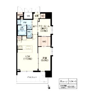 リッツ新大阪プレミアムの間取り図
