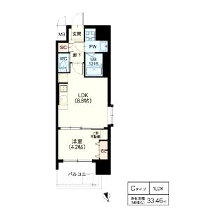 リッツ新大阪プレミアムの間取り図