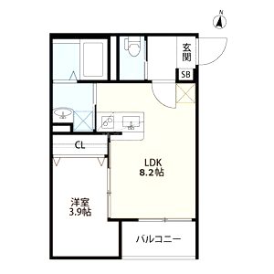新森アパートメント(シンモリアパートメント)の間取り図