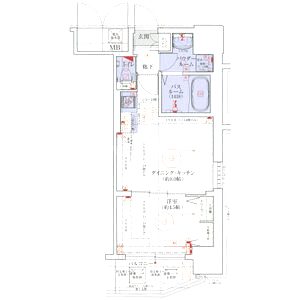 エステムコート三宮駅前IIアデシオンの間取り図