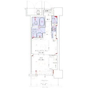 エステムコート三宮駅前IIアデシオンの間取り図