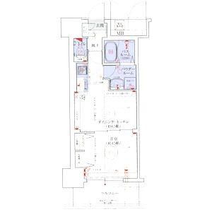 エステムコート三宮駅前IIアデシオンの間取り図