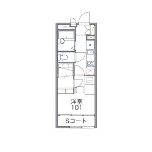 レオパレス鳥羽街道ファミリアの間取り図