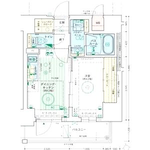 エステムコート大阪福島IIレイヤーの間取り図