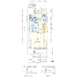 Lala place 梅田東シエスタの間取り図