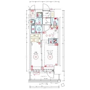 エステムコート新大阪XVIIベイスの間取り図