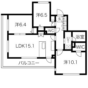 フェンテ住吉本町の間取り図