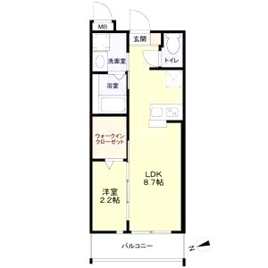 リアコート枚方御殿山SOUTHの間取り図