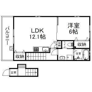 サンモルク西院の間取り図