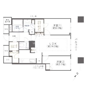 ザタワー大阪の間取り図