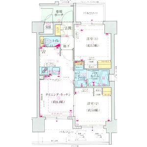 エステムプラザ大阪城パークフロントの間取り図