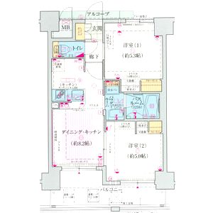 エステムプラザ大阪城パークフロントの間取り図