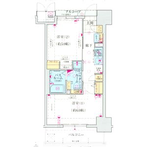 エステムプラザ大阪城パークフロントの間取り図