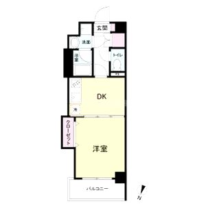 クリーデンス新大阪の間取り図