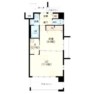 NORTH VILLAGE壱番館の間取り図