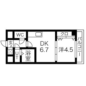 ONE ROOF FLAT FUKUSHIMA(ワンルーフフラットフクシマ)の間取り図