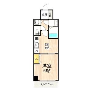 フロンティアコート堺筋本町の間取り図