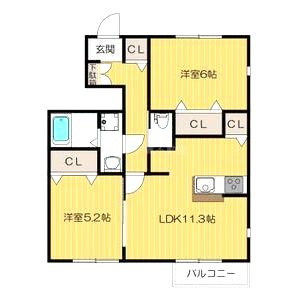 プレジデント雅 Aの間取り図