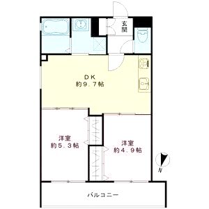 クリエオーレ下神田IIの間取り図