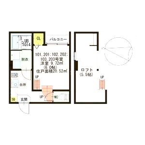 IMPERIAL RESIDENCE塚本の間取り図