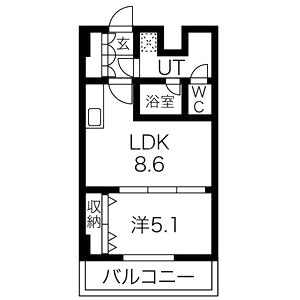 ONE ROOF FLAT TENJINBASHIの間取り図