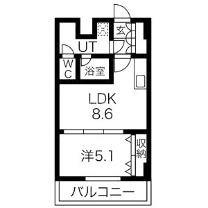 ONE ROOF FLAT TENJINBASHIの間取り図