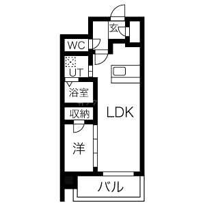 レジュールアッシュ塚本レジデンスの間取り図