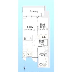 エスライズ難波IIIの間取り図
