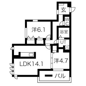アプト・ブラン 部屋の間取り図