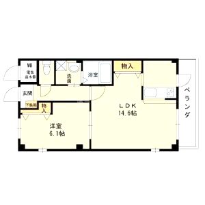 ミルキーウェイ八尾の間取り図