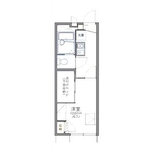 レオパレス二条駅前の間取り図