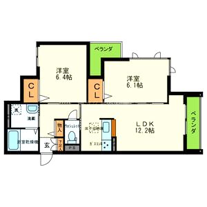 フェリシード甲東園の間取り図