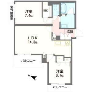 シャーメゾン シエロの間取り図