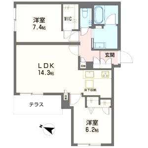 シャーメゾン シエロの間取り図