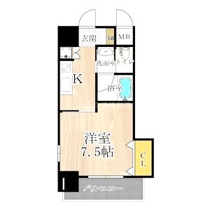 ブリリアン夕陽丘の間取り図
