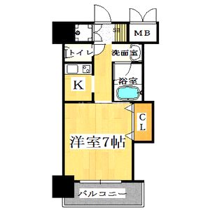 ブリリアン夕陽丘の間取り図