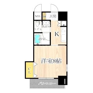 ブリリアン夕陽丘の間取り図