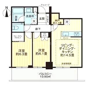 グランドメゾン新梅田タワーの間取り図