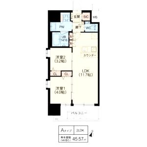 スプランディッド新大阪VIIの間取り図