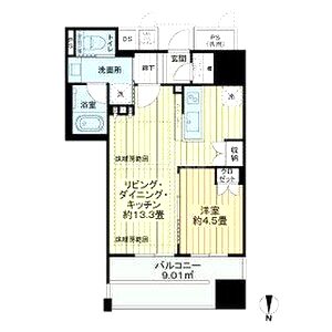 ワコーレ大阪新町タワーレジデンスの間取り図