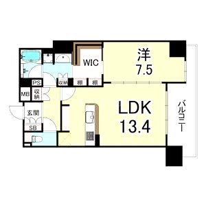 クレヴィア大阪福島の間取り図