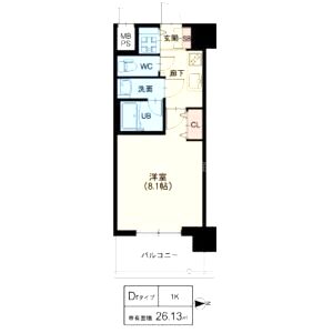 グランカーサ高井田の間取り図