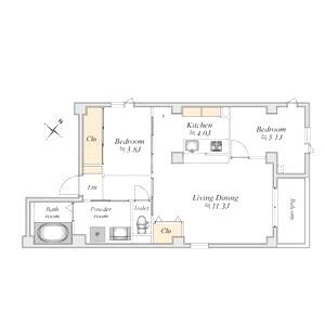 Plaisir trois土佐堀の間取り図