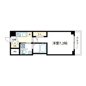 ラシーヌ天王寺町南の間取り図