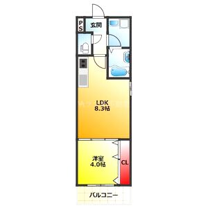 Chillway吹田元町の間取り図