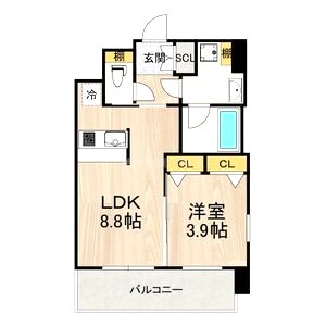 プレジオ弁天町ASIANの間取り図