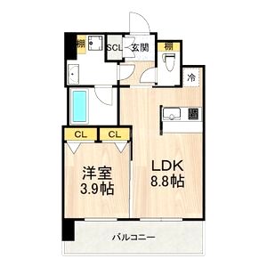 プレジオ弁天町ASIANの間取り図