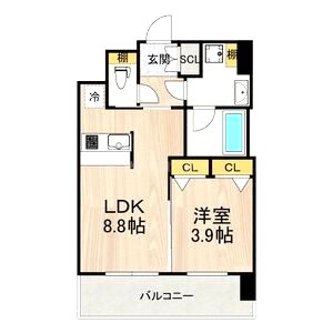 プレジオ弁天町ASIANの間取り図